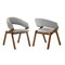 Armen Living Talulah Gray Fabric and Walnut Veneer Dining Side Chairs, PK2 LCTASIGRWA - alternate 1